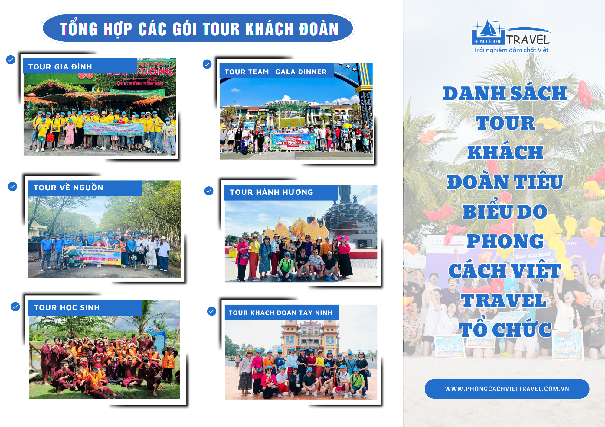 DANH SÁCH TOUR HỌC SINH -  VỀ NGUỒN TIÊU BIỂU DO PHONG CÁCH VIỆT TRAVEL TỔ CHỨC